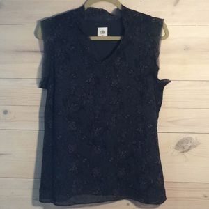Cabi sheer sleeveless top size M